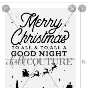 12”x18” Chalk Couture Christmas Transfer